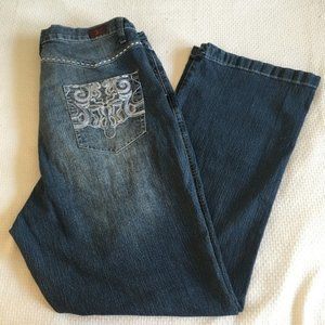 Neeso Premium Jeans Embroidered Jeans Blue Plus Size 20 #312